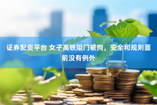证券配资平台 女子高铁阻门被拘，安全和规则面前没有例外