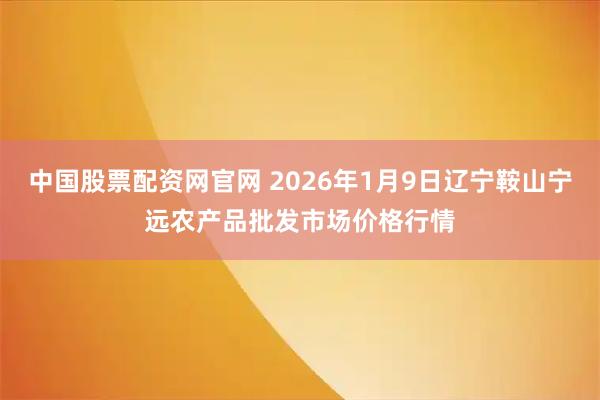 中国股票配资网官网 2026年1月9日辽宁鞍山宁远农产品批发市场价格行情
